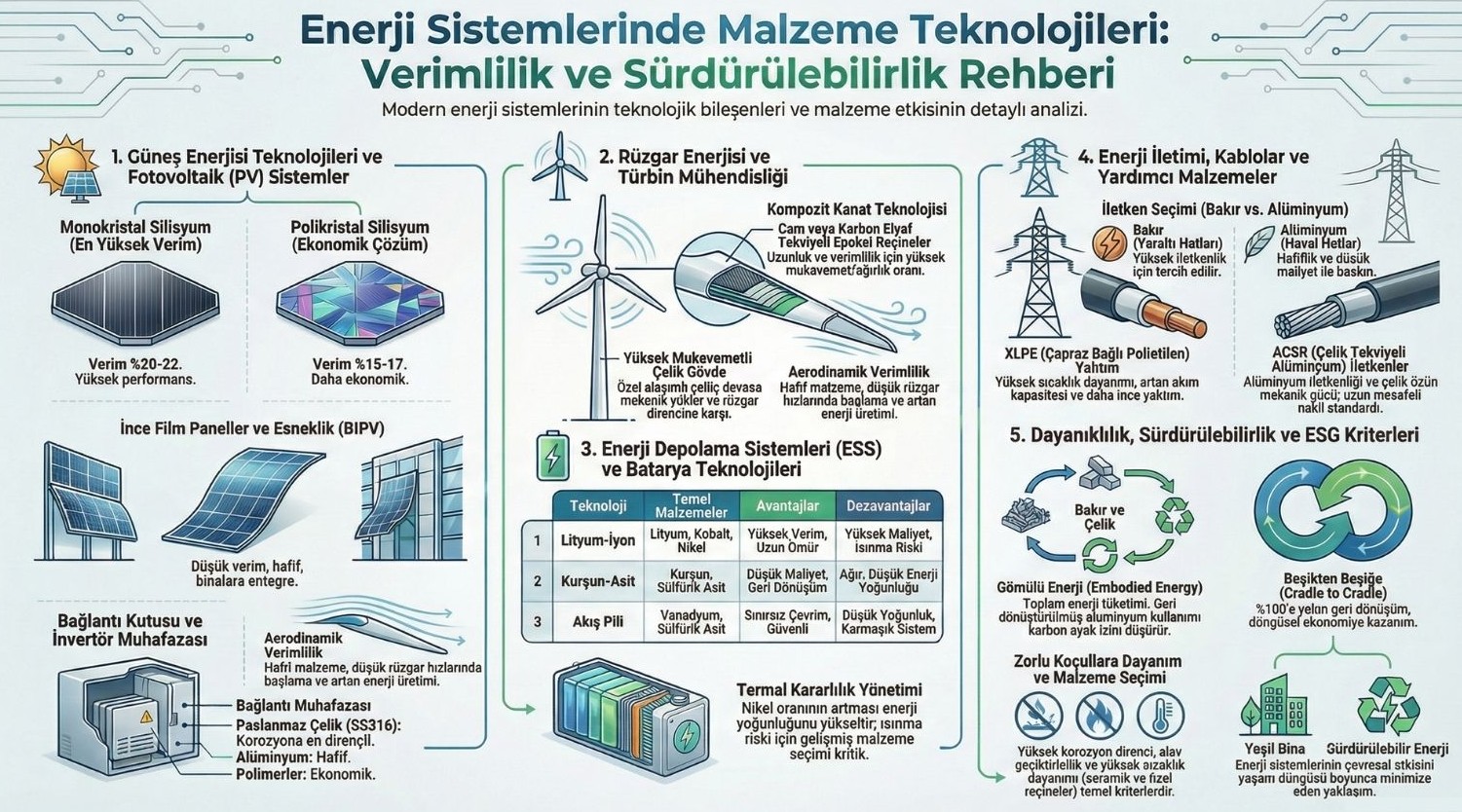 Enerji Sistemlerinde malzeme teknolojileri